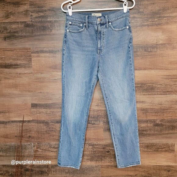 Madewell Jeans Sz 28 Perfect Vintage High Rise Tummy Control Belbury Wash NC327 - Picture 1 of 13